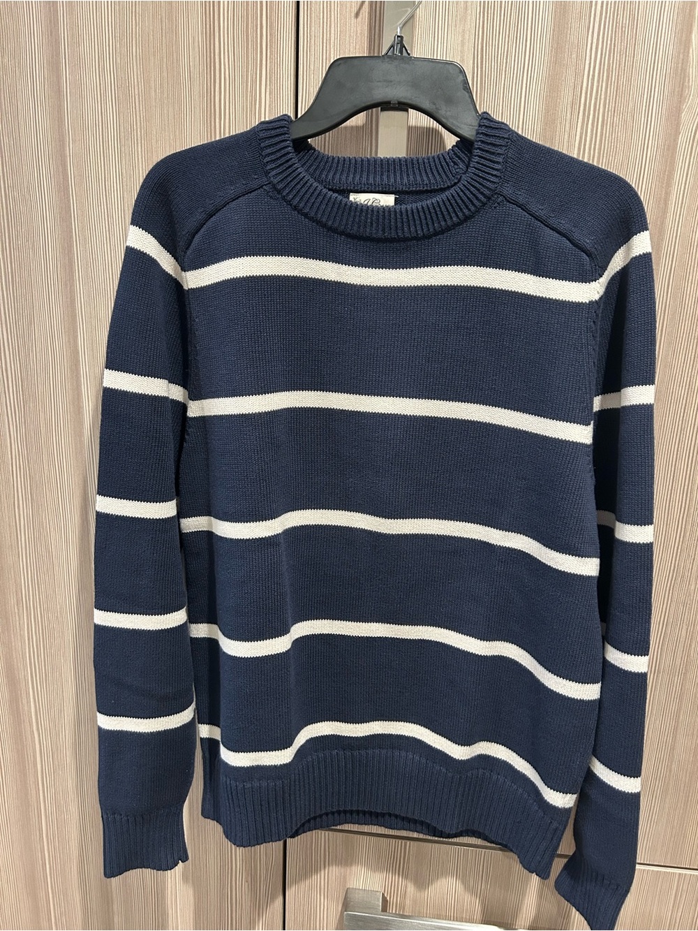 Heritage cotton navy crewneck sweater J. crew